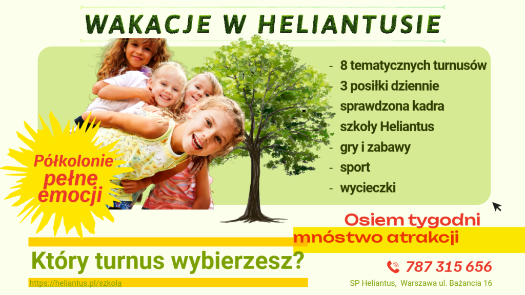 półkolonie w Heliantusie
